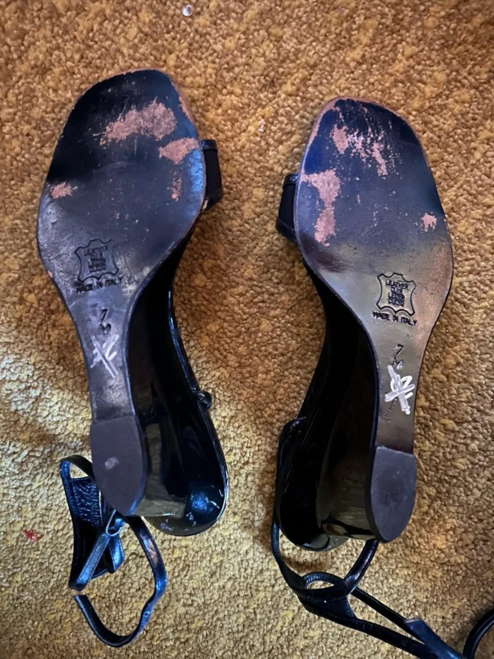 Yves Saint Laurent YSL Black Leather wedge heels  sexy comfy luxury vacation - Picture 5 of 12